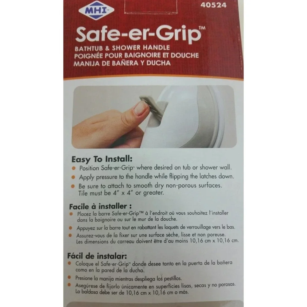NEW Changing Lifestyles Safe-er-Grip Bathtub & Shower Handle Safety Model 40524